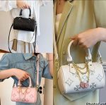 Lucky Clover Embossed Barrel Bag | Mini Crossbody with Heart Chain Charm