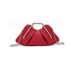 JW PEI "Lila" Geometric Metal Handle Ruched Cloud Clutch Bag - Image 4