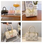 Lucky Clover Embossed Barrel Bag | Mini Crossbody with Heart Chain Charm - Image 6