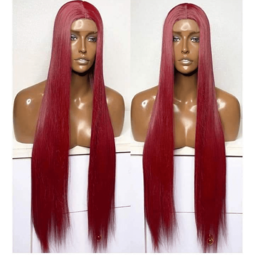 A-49.png 30" Burgundy Straight Hair - Hair Blend - Image 1