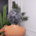 Grey Color Styled Tiwa Wig with Full Frontal | 100% Human Hair - Image 2