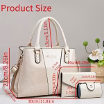 Snake Print 3pcs Hand Bag Set - Image 4