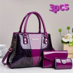 Snake Print 3pcs Hand Bag Set - Image 2