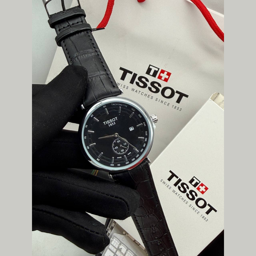 Jewel 20 - 34,500 Tissot Tradition Chronograph - Black Dial / Black Leather - Image 1