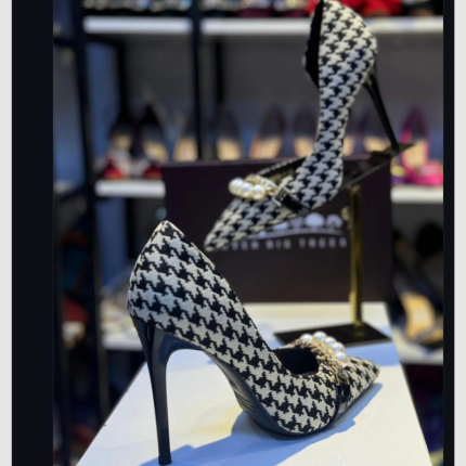 Houndstooth Stiletto Pumps