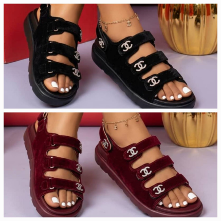 Chanel Triple Strap Sandals